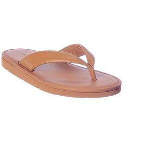 VINCE 8.5 Olexa-B Brown leather flip-flops